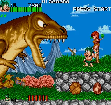 Caveman Ninja (US) screen shot game playing